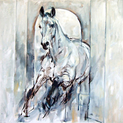 rosemary parcell nz equestrian and dressage artist, oil paintings